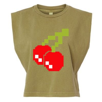 Pixel Cherries 80s Video Game Halloween Costume Garment-Dyed Women's Muscle Tee