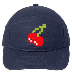 Pixel Cherries 80s Video Game Halloween Costume 7-Panel Snapback Hat