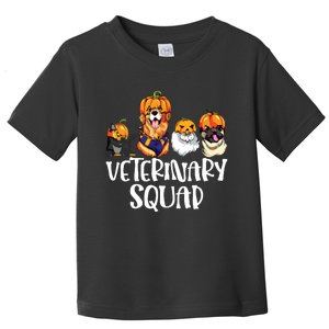 Pumpkin Cats And Dogs Fall Season Outfit Halloween Vet Squad Toddler T-Shirt