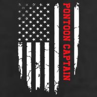 Pontoon Captain American Flag Pontooning Pontoon Boating Garment-Dyed Fleece Hoodie