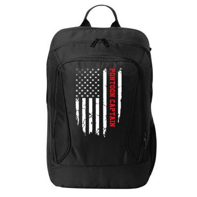 Pontoon Captain American Flag Pontooning Pontoon Boating City Backpack