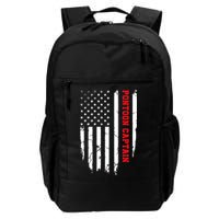 Pontoon Captain American Flag Pontooning Pontoon Boating Backpack