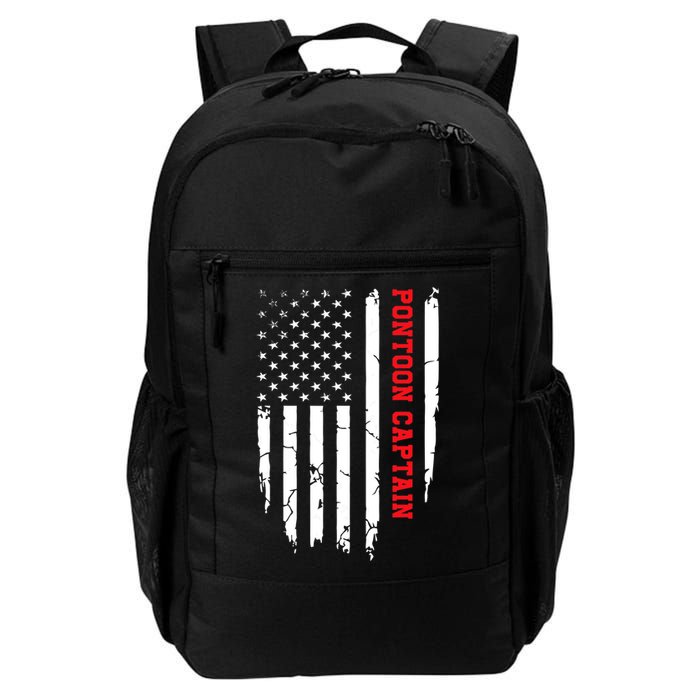 Pontoon Captain American Flag Pontooning Pontoon Boating Backpack