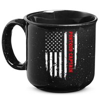 Pontoon Captain American Flag Pontooning Pontoon Boating 15oz Campfire Ceramic Mug