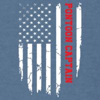 Pontoon Captain American Flag Pontooning Pontoon Boating Garment-Dyed Sweatshirt