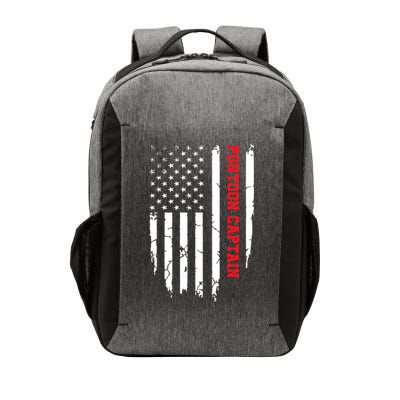 Pontoon Captain American Flag Pontooning Pontoon Boating Vector Backpack