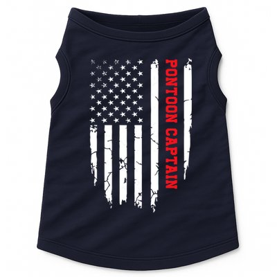 Pontoon Captain American Flag Pontooning Pontoon Boating Doggie Tank