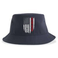 Pontoon Captain American Flag Pontooning Pontoon Boating Sustainable Bucket Hat
