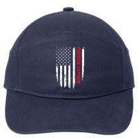 Pontoon Captain American Flag Pontooning Pontoon Boating 7-Panel Snapback Hat