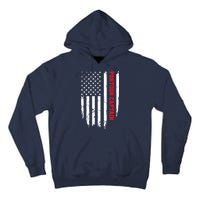 Pontoon Captain American Flag Pontooning Pontoon Boating Tall Hoodie