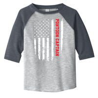 Pontoon Captain American Flag Pontooning Pontoon Boating Toddler Fine Jersey T-Shirt