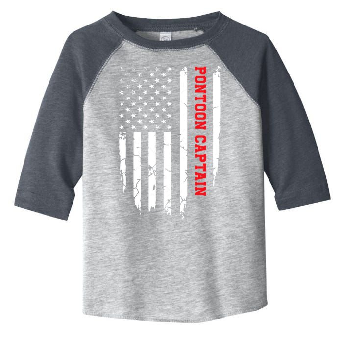Pontoon Captain American Flag Pontooning Pontoon Boating Toddler Fine Jersey T-Shirt