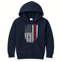 Pontoon Captain American Flag Pontooning Pontoon Boating Kids Hoodie