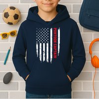 Pontoon Captain American Flag Pontooning Pontoon Boating Kids Hoodie
