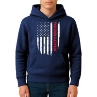Pontoon Captain American Flag Pontooning Pontoon Boating Kids Hoodie