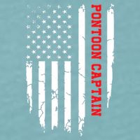 Pontoon Captain American Flag Pontooning Pontoon Boating Sueded Cloud Jersey T-Shirt