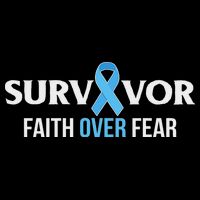 Prostate Cancer Awareness Survivor Gift Light Blue Ribbon Flatbill Hat