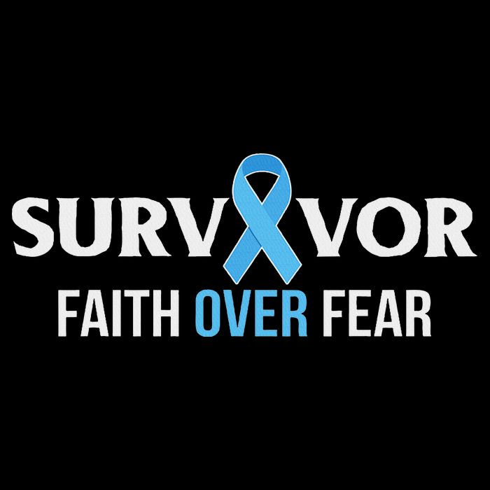 Prostate Cancer Awareness Survivor Gift Light Blue Ribbon Flatbill Hat