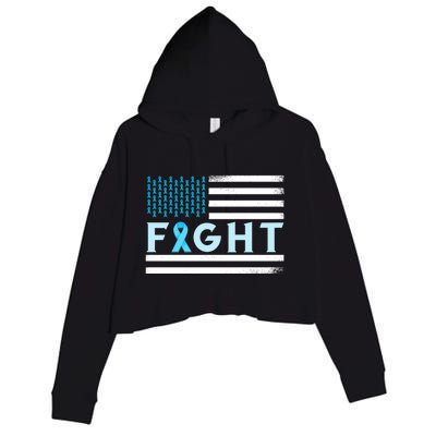 Prostate Cancer America Fight Prostate Cancer Awareness Gift Crop Fleece Hoodie