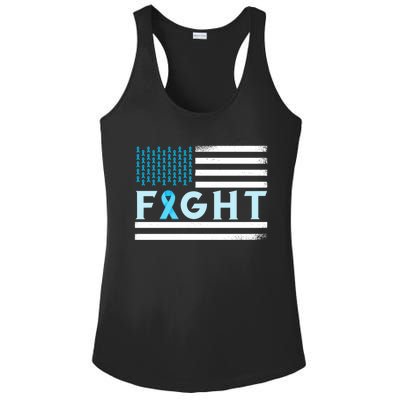 Prostate Cancer America Fight Prostate Cancer Awareness Gift Ladies PosiCharge Competitor Racerback Tank