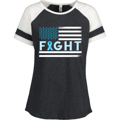 Prostate Cancer America Fight Prostate Cancer Awareness Gift Enza Ladies Jersey Colorblock Tee