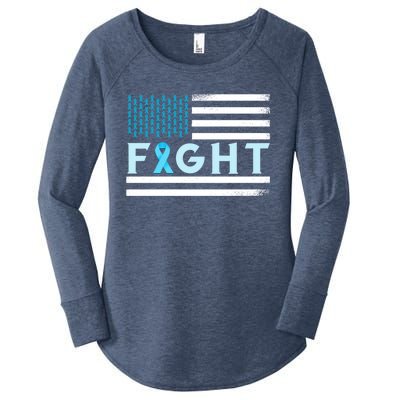 Prostate Cancer America Fight Prostate Cancer Awareness Gift Women's Perfect Tri Tunic Long Sleeve Shirt