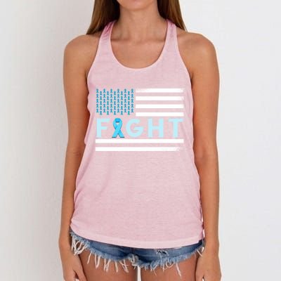 Prostate Cancer America Fight Prostate Cancer Awareness Gift Women's Knotted Racerback Tank