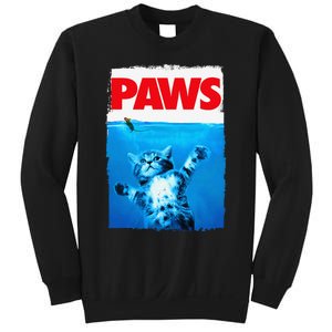 Paws Cat And Mouse Top Cute Funny Cat Lover Parody Sweatshirt