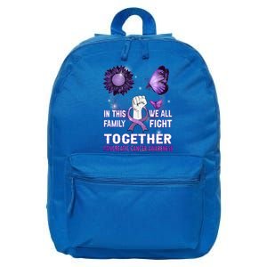 Pancreatic Cancer Awareness In This Family We Fight Together Cool Gift 16 in Basic Backpack