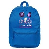 Pancreatic Cancer Awareness In This Family We Fight Together Cool Gift 16 in Basic Backpack