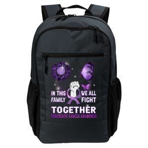 Pancreatic Cancer Awareness In This Family We Fight Together Cool Gift Daily Commute Backpack