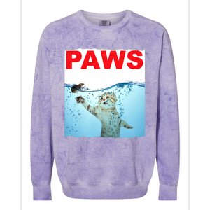 Paws Cat And Mouse Top, Cute Funny Cat Lover Paro Colorblast Crewneck Sweatshirt