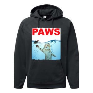 Paws Cat And Mouse Top, Cute Funny Cat Lover Paro Performance Fleece Hoodie