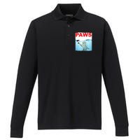 Paws Cat And Mouse Top, Cute Funny Cat Lover Paro Performance Long Sleeve Polo