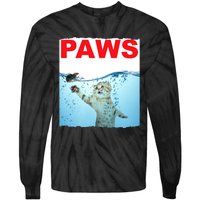 Paws Cat And Mouse Top, Cute Funny Cat Lover Paro Tie-Dye Long Sleeve Shirt