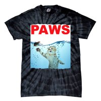 Paws Cat And Mouse Top, Cute Funny Cat Lover Paro Tie-Dye T-Shirt