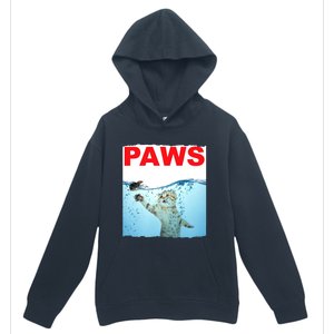 Paws Cat And Mouse Top, Cute Funny Cat Lover Paro Urban Pullover Hoodie