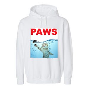 Paws Cat And Mouse Top, Cute Funny Cat Lover Paro Garment-Dyed Fleece Hoodie