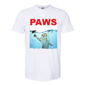 Paws Cat And Mouse Top, Cute Funny Cat Lover Paro Softstyle CVC T-Shirt