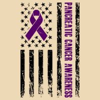 Pancreatic Cancer Awareness Purple Ribbon Drawstring Bag
