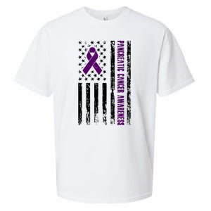 Pancreatic Cancer Awareness Purple Ribbon Sueded Cloud Jersey T-Shirt