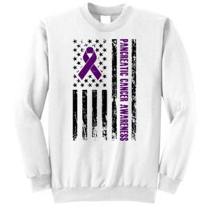 Pancreatic Cancer Awareness Purple Ribbon Sweatshirt