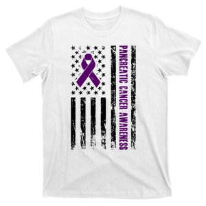 Pancreatic Cancer Awareness Purple Ribbon T-Shirt