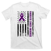 Pancreatic Cancer Awareness Purple Ribbon T-Shirt