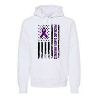 Pancreatic Cancer Awareness Purple Ribbon Premium Hoodie