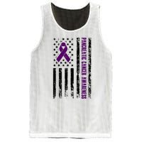 Pancreatic Cancer Awareness Purple Ribbon Mesh Reversible Basketball Jersey Tank