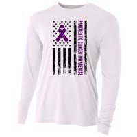 Pancreatic Cancer Awareness Purple Ribbon Cooling Performance Long Sleeve Crew