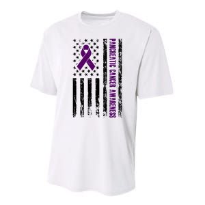 Pancreatic Cancer Awareness Purple Ribbon Performance Sprint T-Shirt