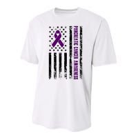 Pancreatic Cancer Awareness Purple Ribbon Performance Sprint T-Shirt