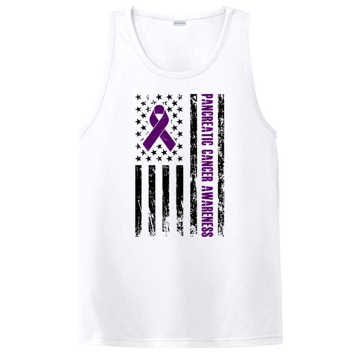 Pancreatic Cancer Awareness Purple Ribbon PosiCharge Competitor Tank